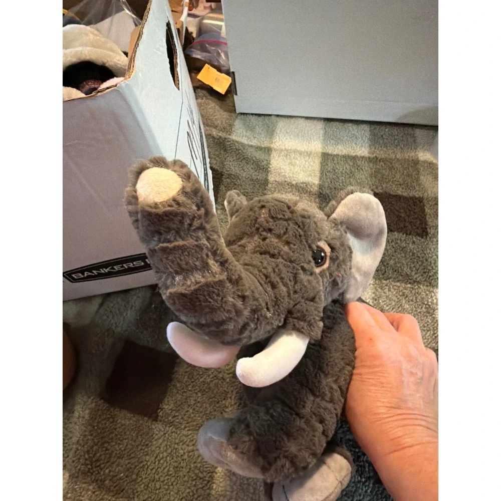 Jacksonville Zoo Elephant Plush Grey Textured Recycled Materials Souvenir 12